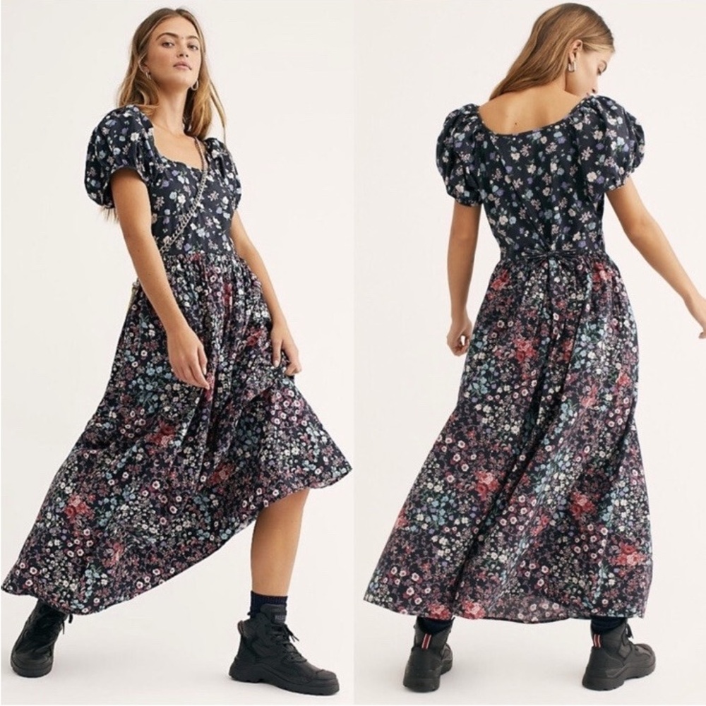 LoveShackFancy Lais Floral Puffed Sleeve Dress
